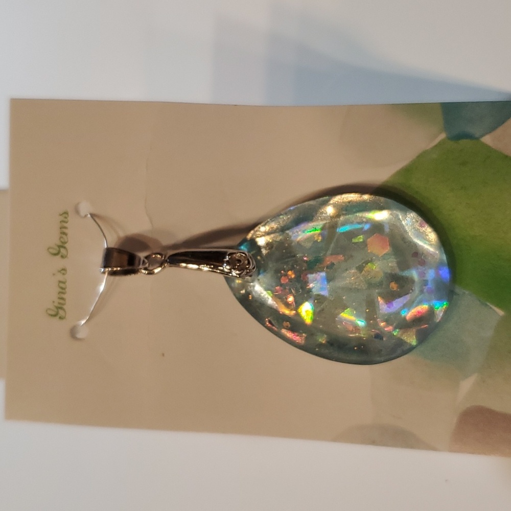 Jewelry pendant resin cabochon Handcrafted